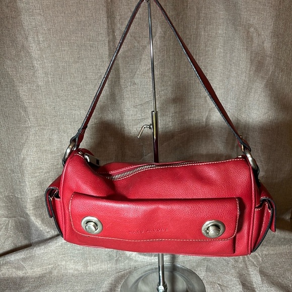 🔥 SALE! MARC JACOBS Red Leather Shoulder Bag Preppy - Picture 1 of 14